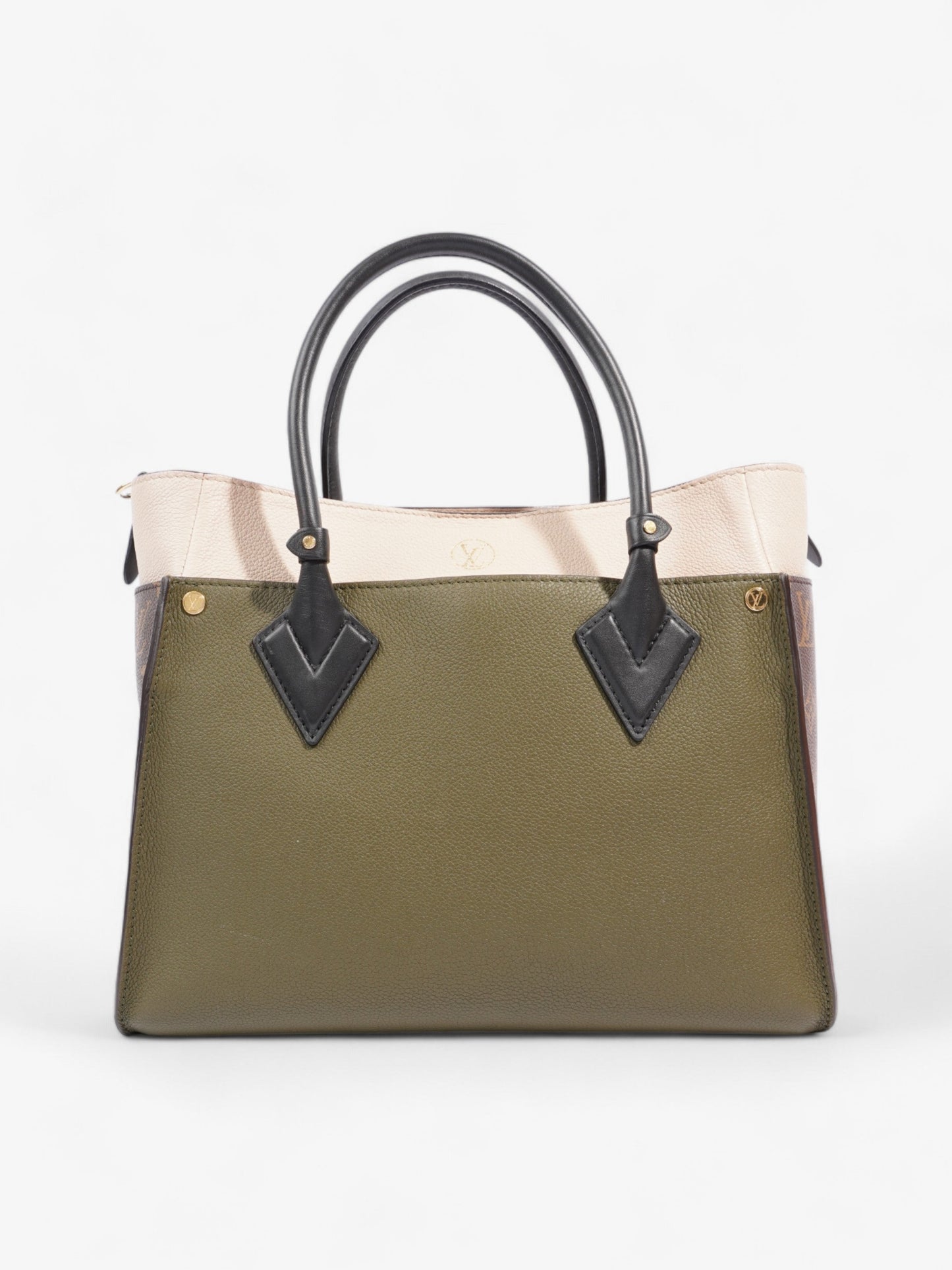 Louis Vuitton On My Side Olive Green / Cream / Monogram Leather