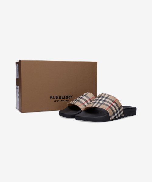 BURBERRY FURLEY VINTAGE CHECK MEN'S SLIDES