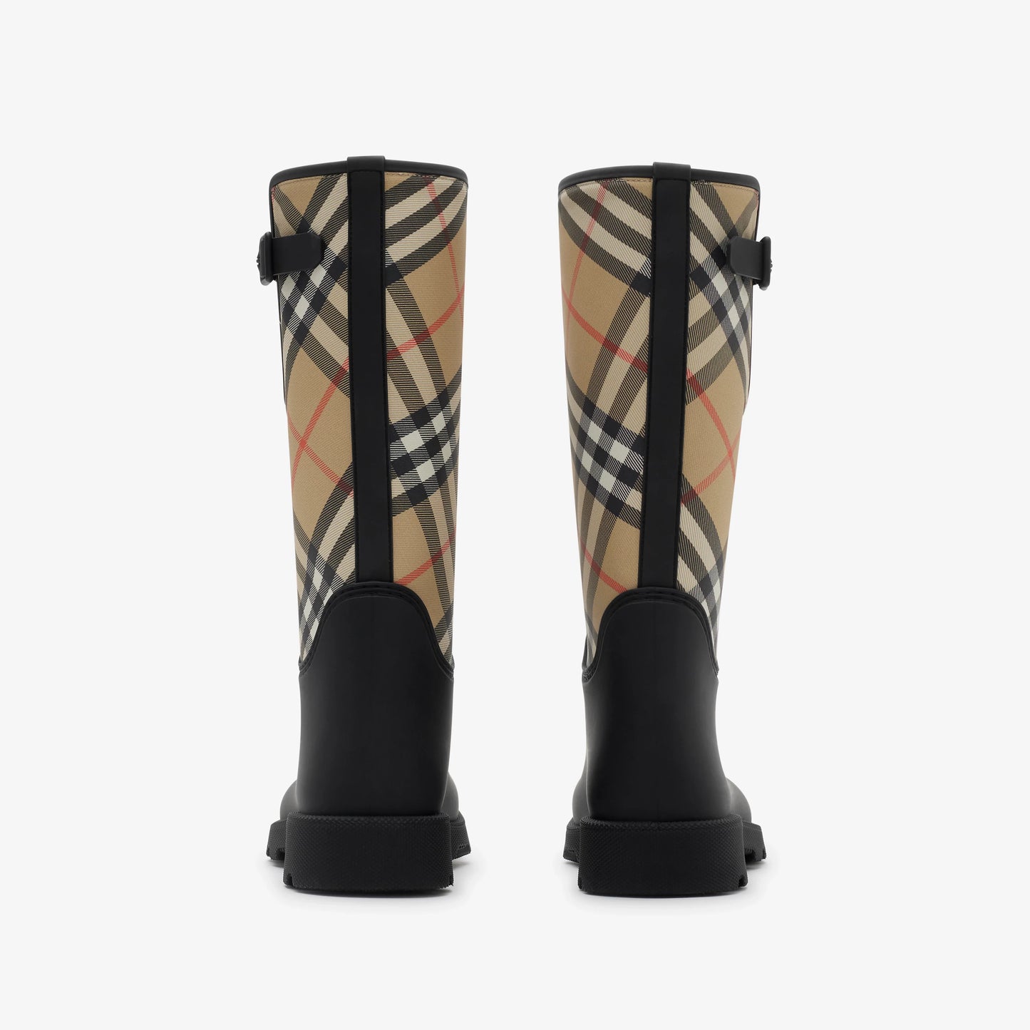 BURBERRY BLACK VINTAGE CHECK SIMEON RAIN BOOT