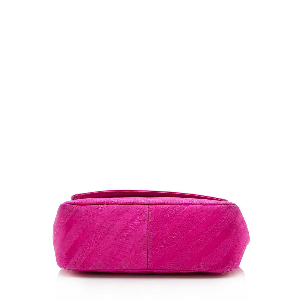 Luxury Balenciaga Trending 2025 Satin Jacquard BB S Round Shoulder Bag - FINAL SALE (SHF-17069)