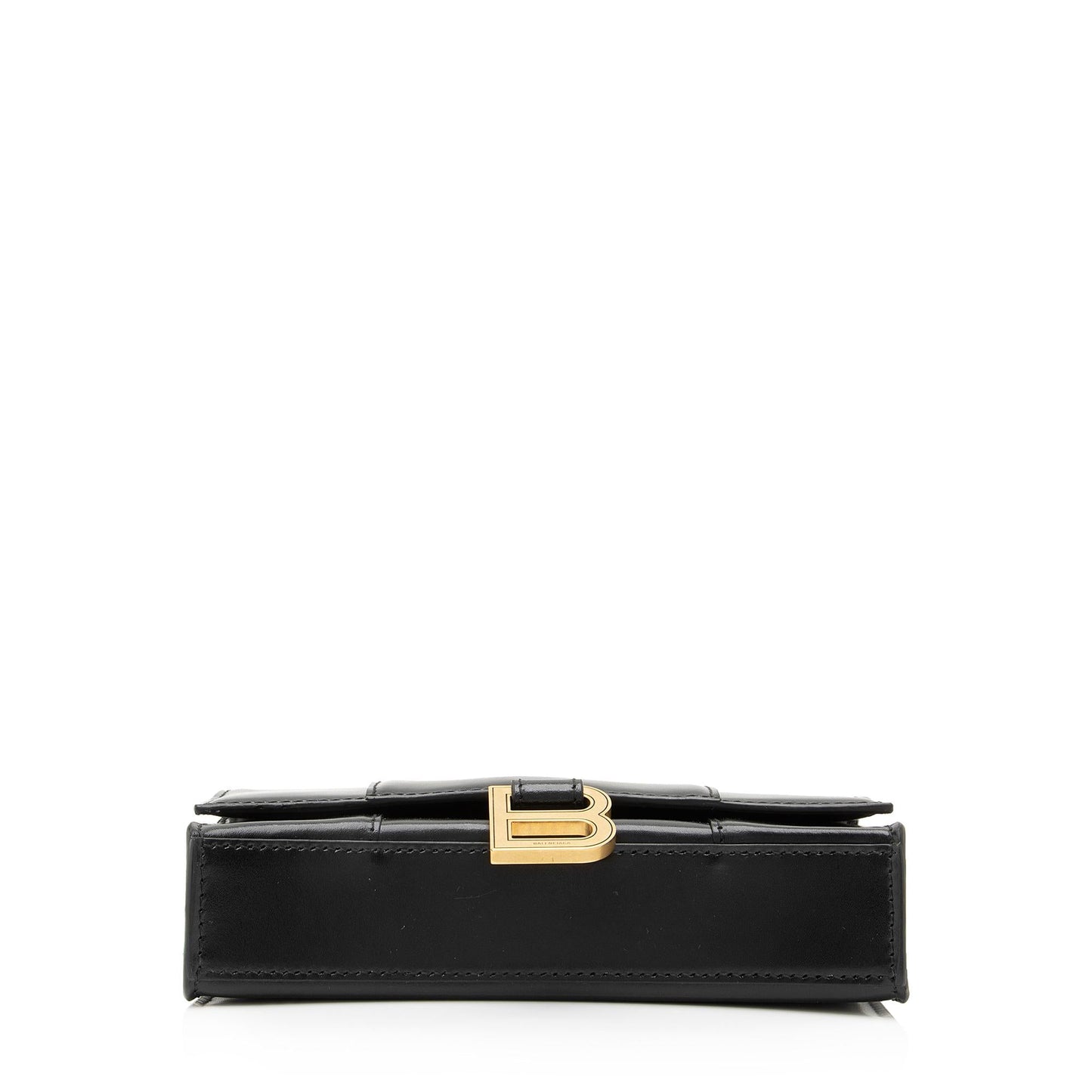 Luxury Balenciaga Trending 2025 Shiny Calfskin Hourglass Wallet on Chain Bag (SHF-23824)
