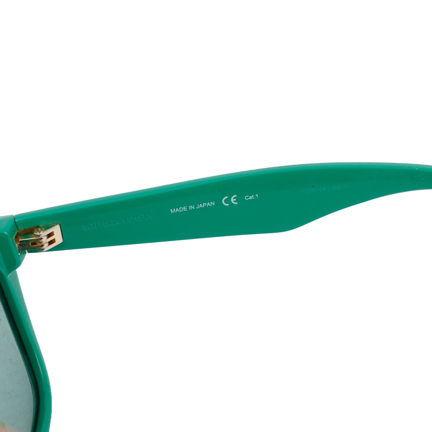 Bottega Veneta BV1060S Green Acetate Sharp Square Sunglasses