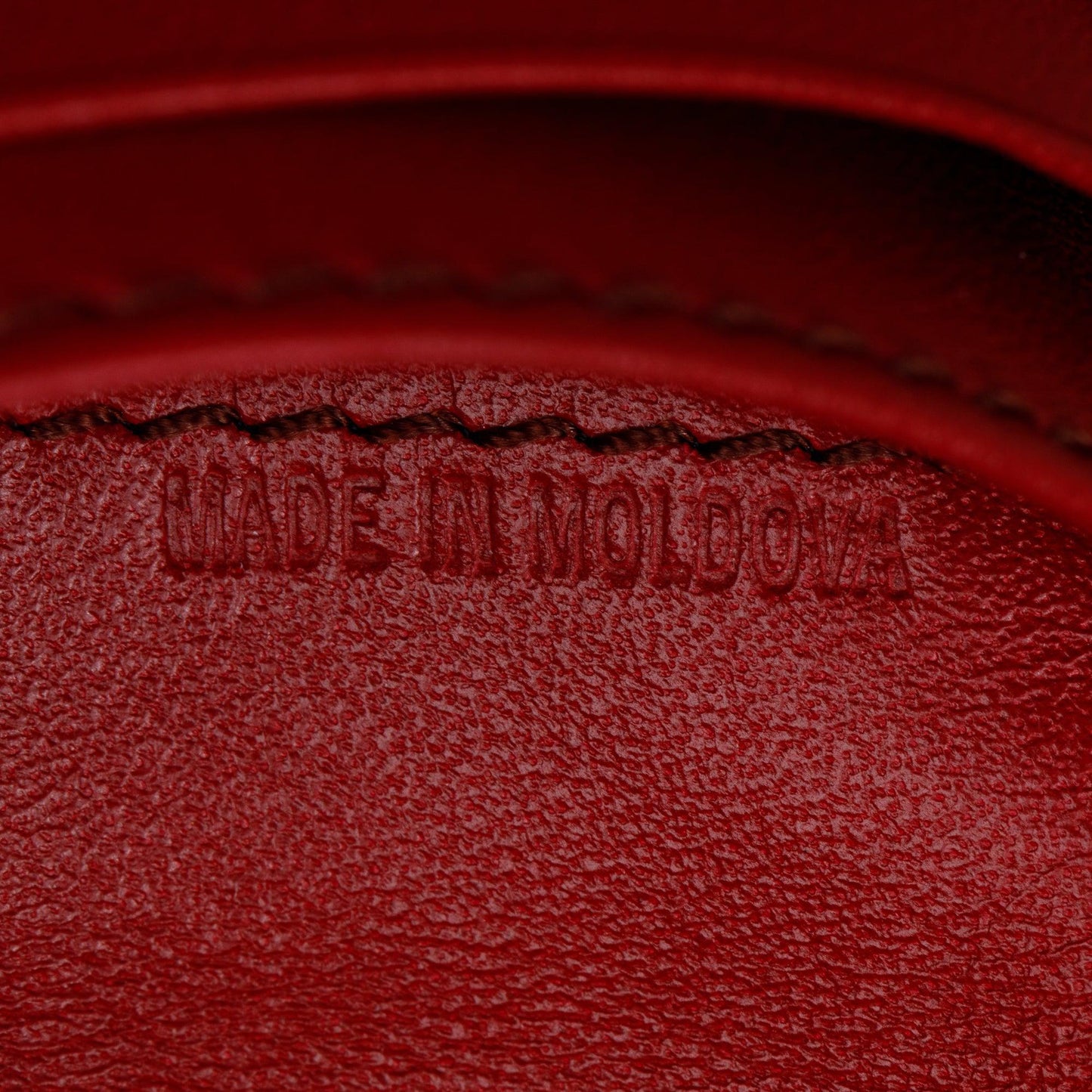 Burberry Red Grained Patent Leather Compact Wallet