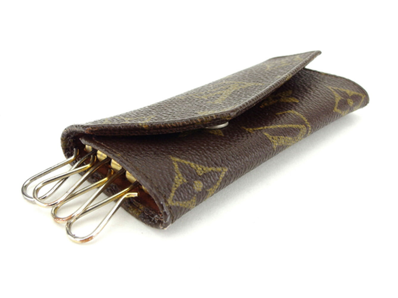 LOUIS VUITTON Key case Key holder No.264 Brown beige gold vintage