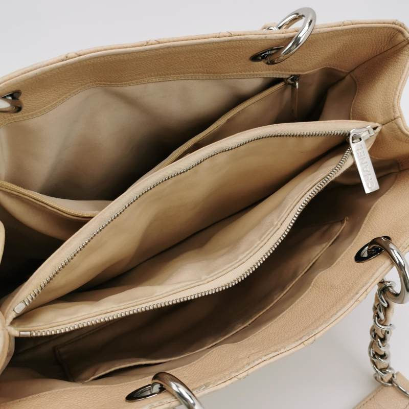 Chanel GST Grand Shopping Tote 2013 Beige Caviar Leather PM