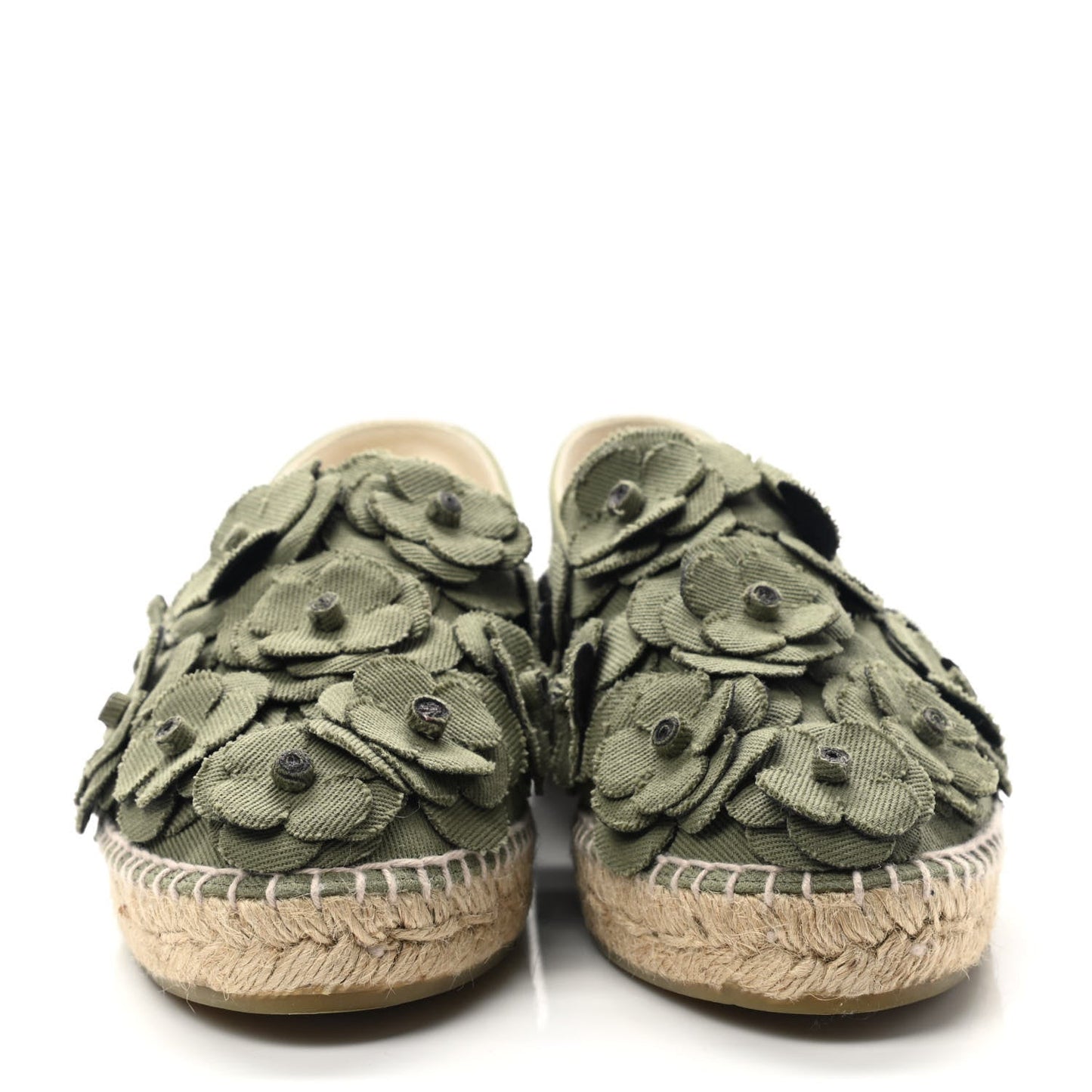 CHANELCC CAMELLIA CANVAS ESPADRILLES
