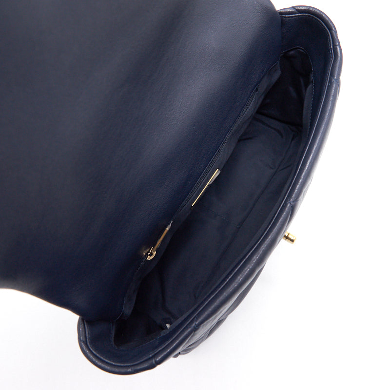 Chanel 19 Large Flap Bag Navy