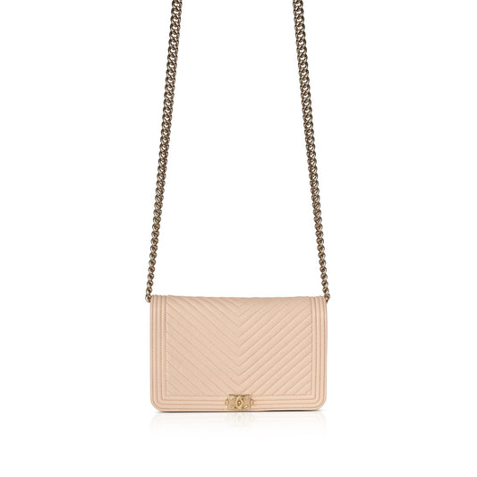 Chanel 2020 Chevron Boy Wallet on Chain