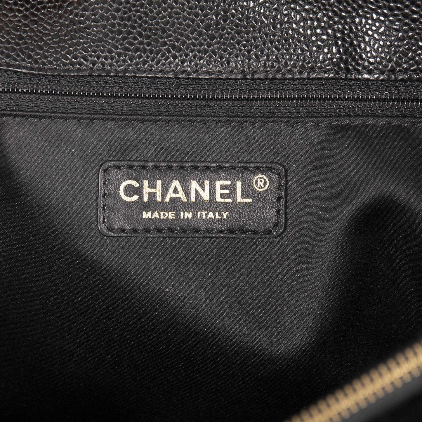 Chanel Black Caviar Leather Grand Shopping Tote (GST)