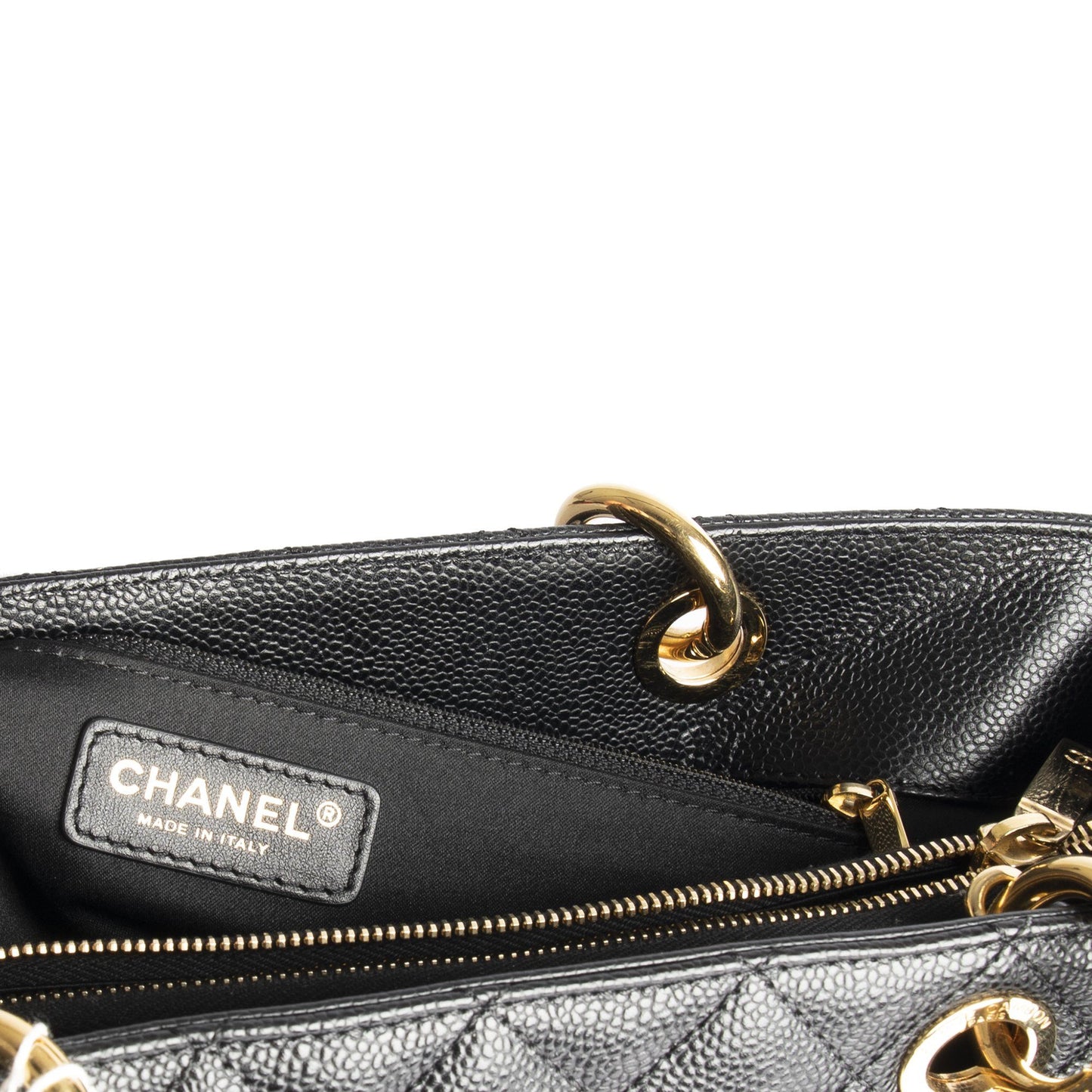Chanel Black Caviar Leather Grand Shopping Tote (GST)