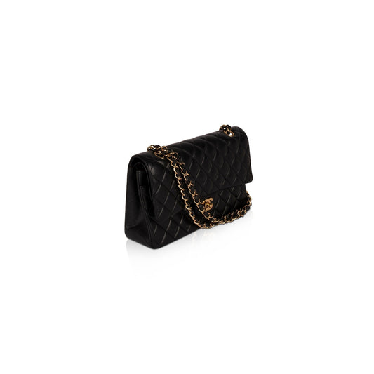 Chanel Black Lambskin Medium Classic Double Flap Bag
