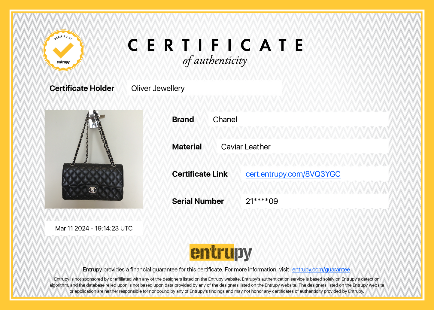 Chanel Black Quilted Caviar Leather Classic Medium Double Flap Bag
