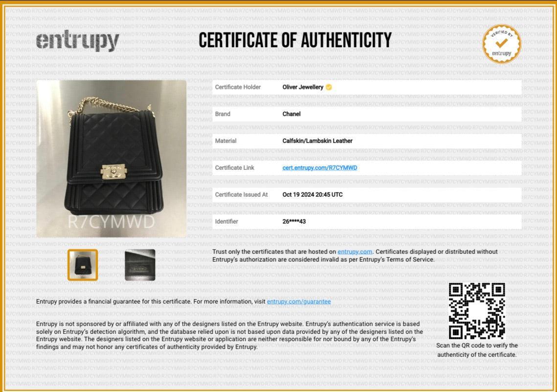 Chanel Black Quilted Lambskin Leather North/South Boy Bag
