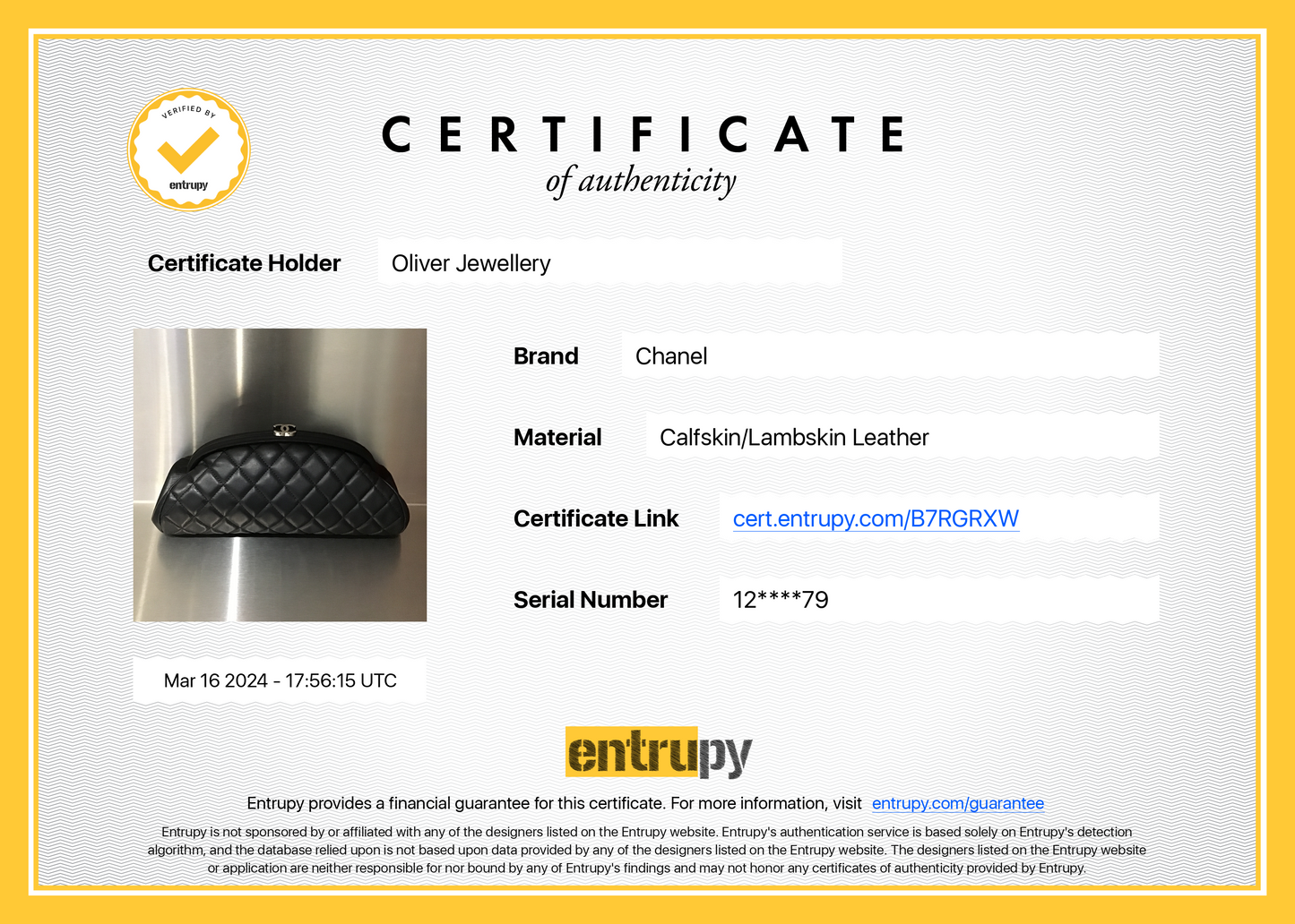 Chanel Black Quilted Lambskin Leather Timeless Frame Clutch
