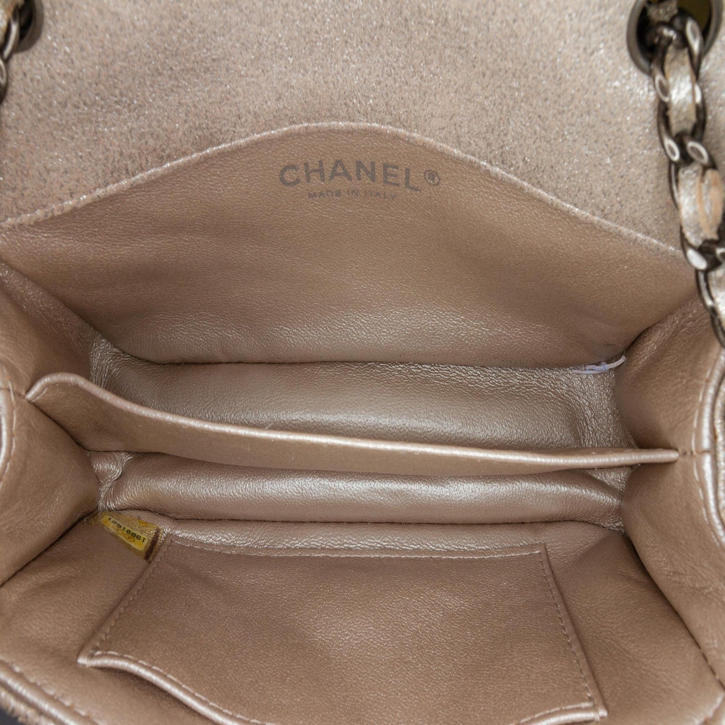 Chanel Extra Mini Rectangular Classic Metallic Calfskin Single Flap