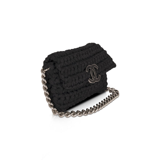 Chanel Fancy Crochet Flap Bag