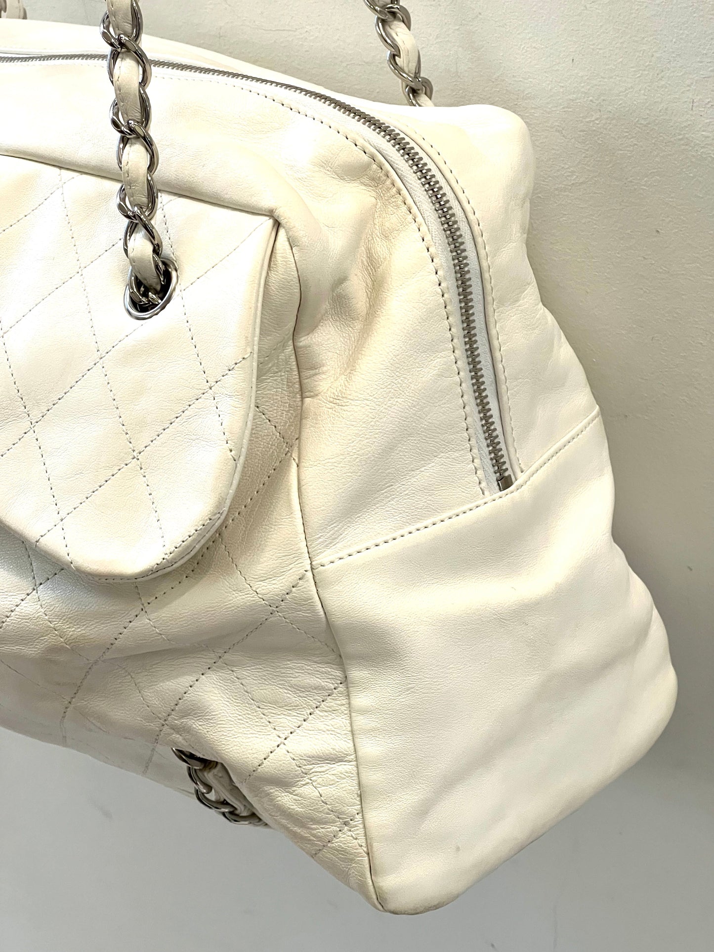 CHANEL LAMBSKIN LARGE BOWLER BAG