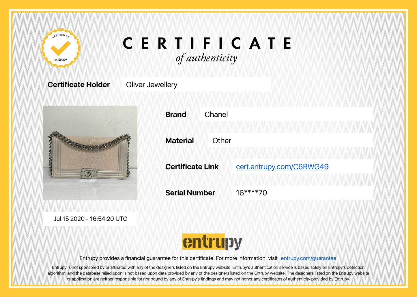 Chanel Medium Galuchat Boy Bag