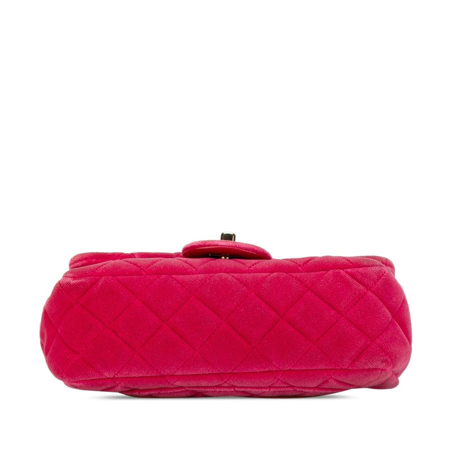 Chanel Mini Quilted Velvet Pearl Crush Single Flap