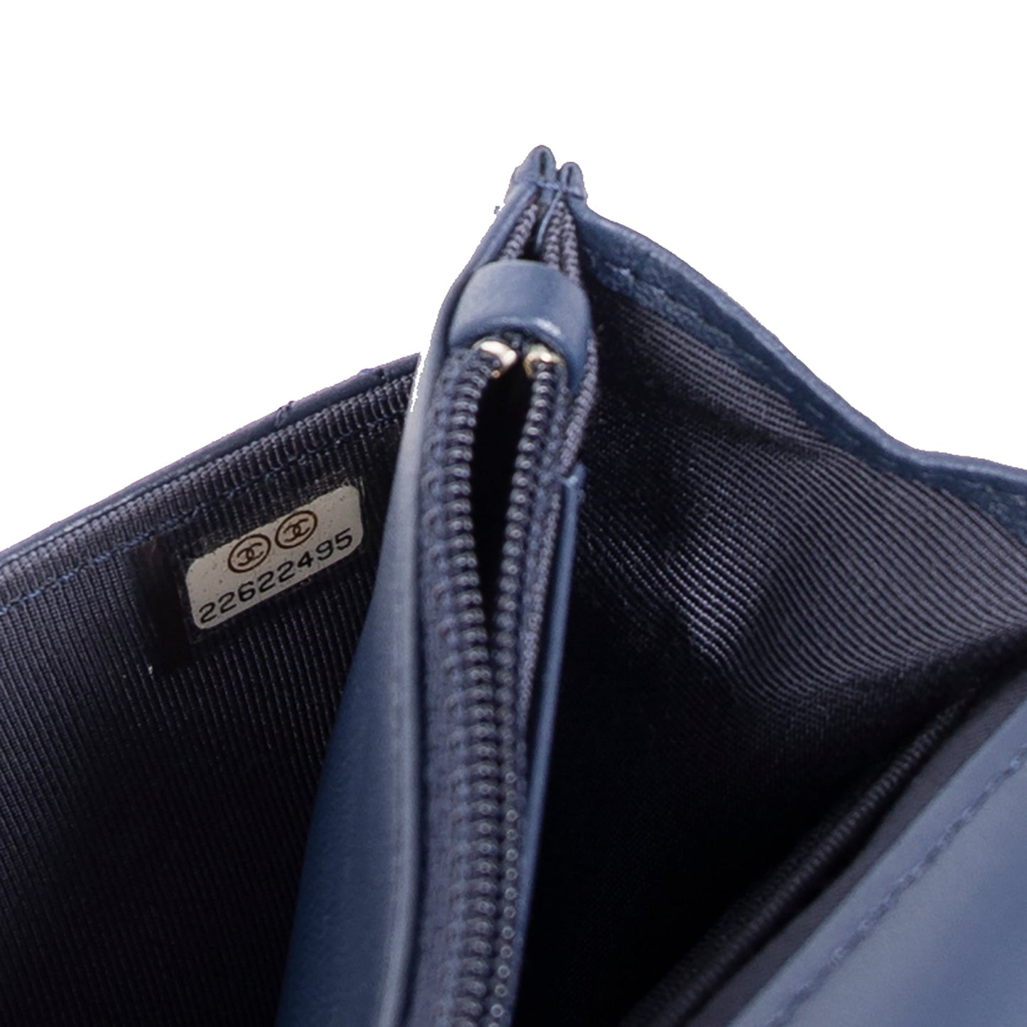 Chanel Navy Lambskin Classic Wallet on Chain