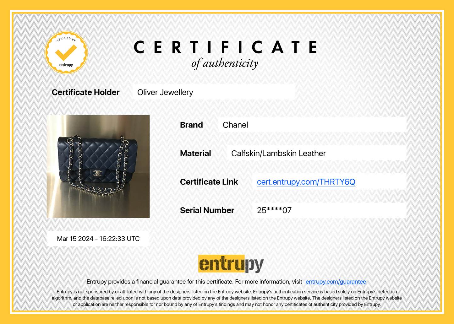 Chanel Navy Lambskin Leather Classic Medium Double Flap Bag