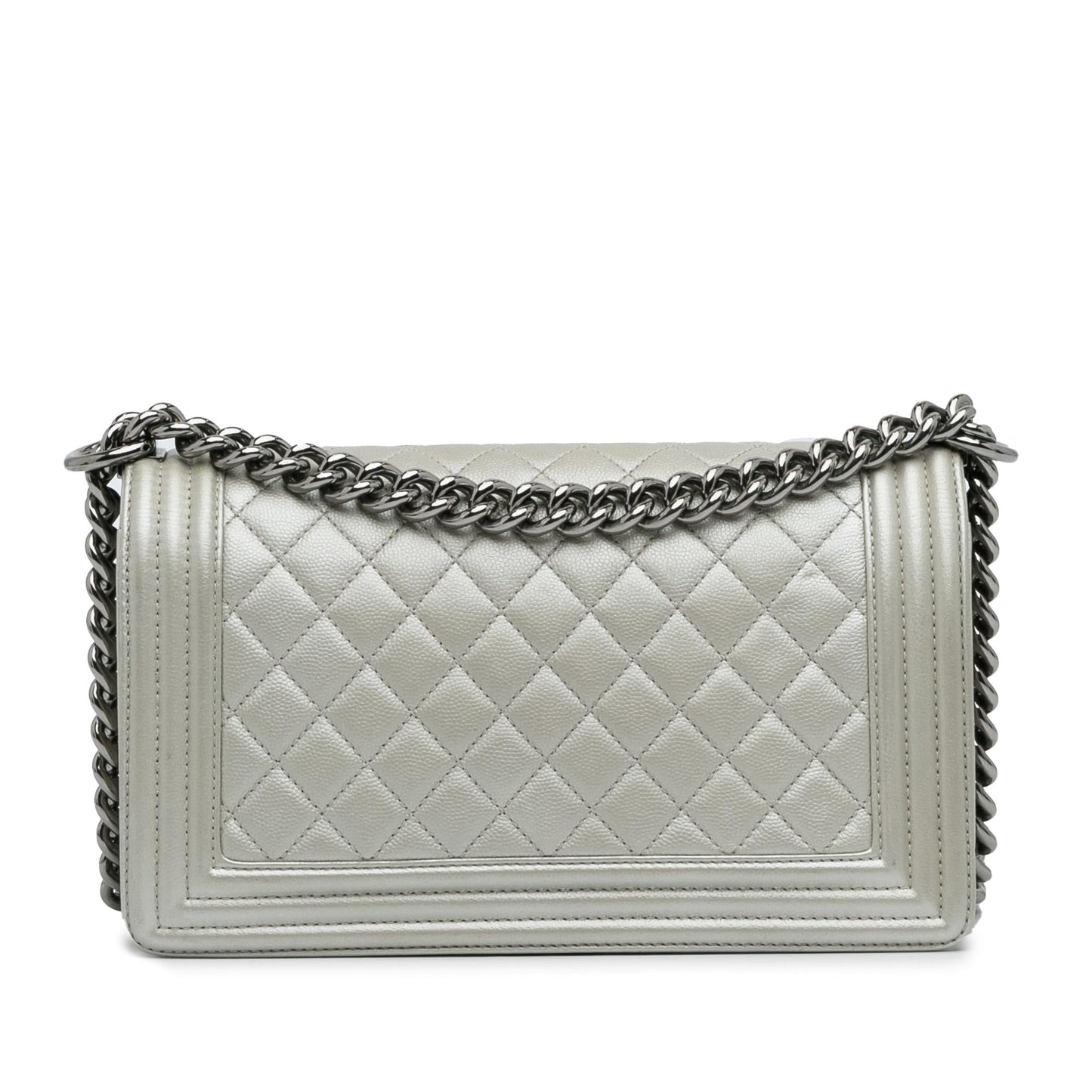 Chanel Old Medium Quilted Caviar Boy Flap