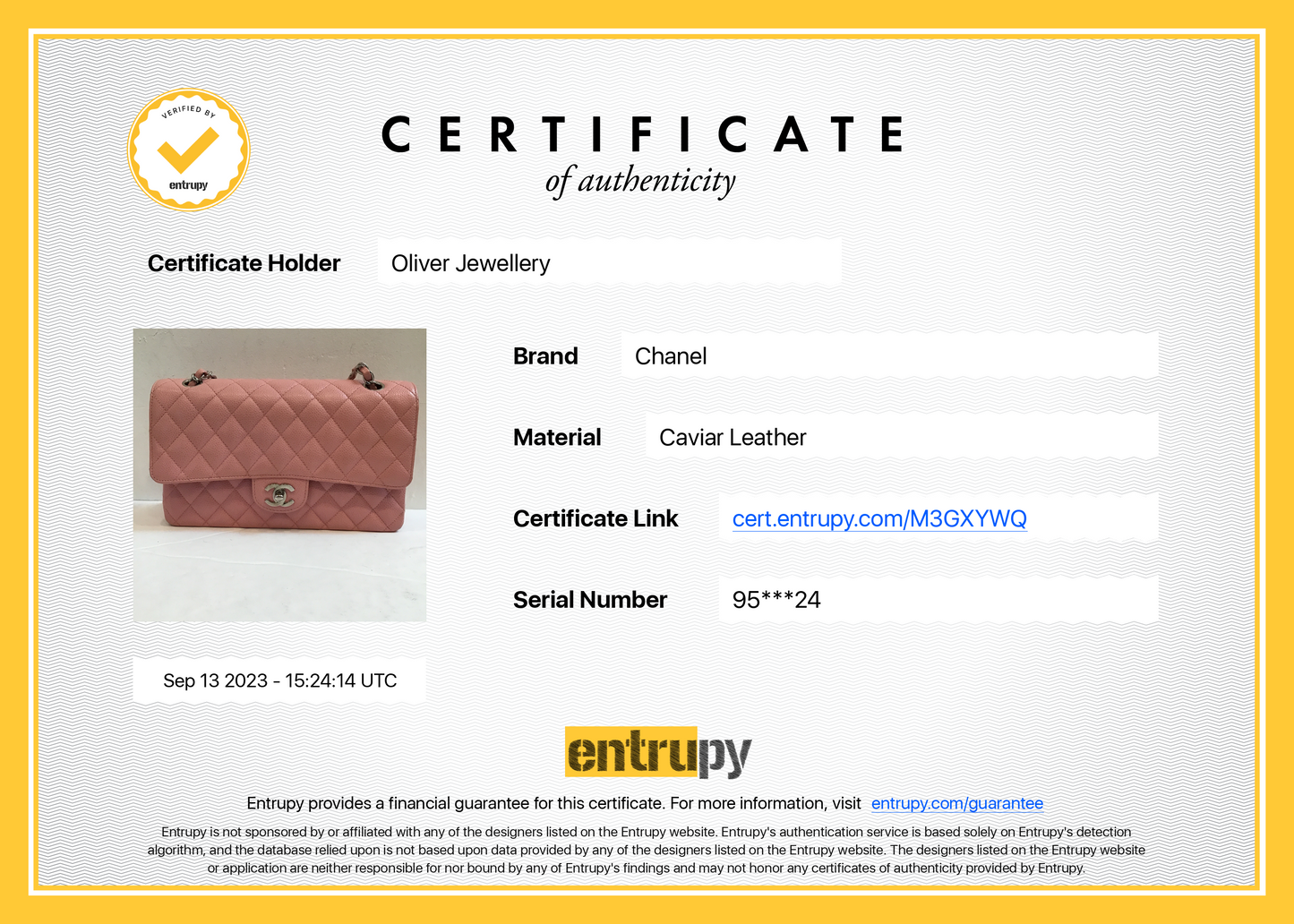 Chanel Pink Caviar Classic Medium Double Flap Bag
