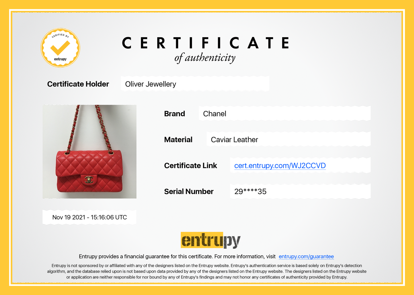 Chanel Red Caviar Small Classic Double Flap Bag