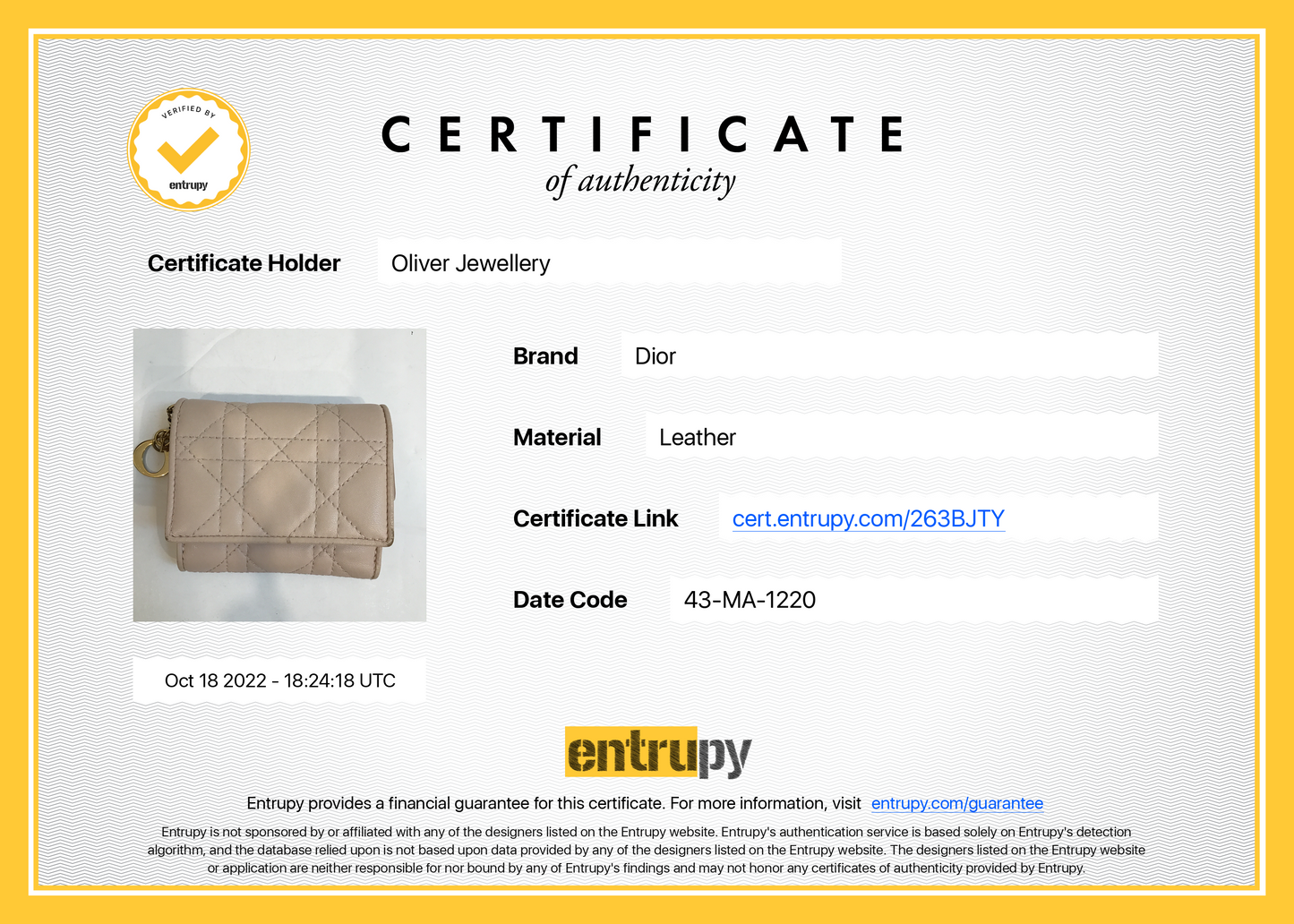 Christian Dior 2020 Cannage Lambskin Lady Dior Lotus Wallet