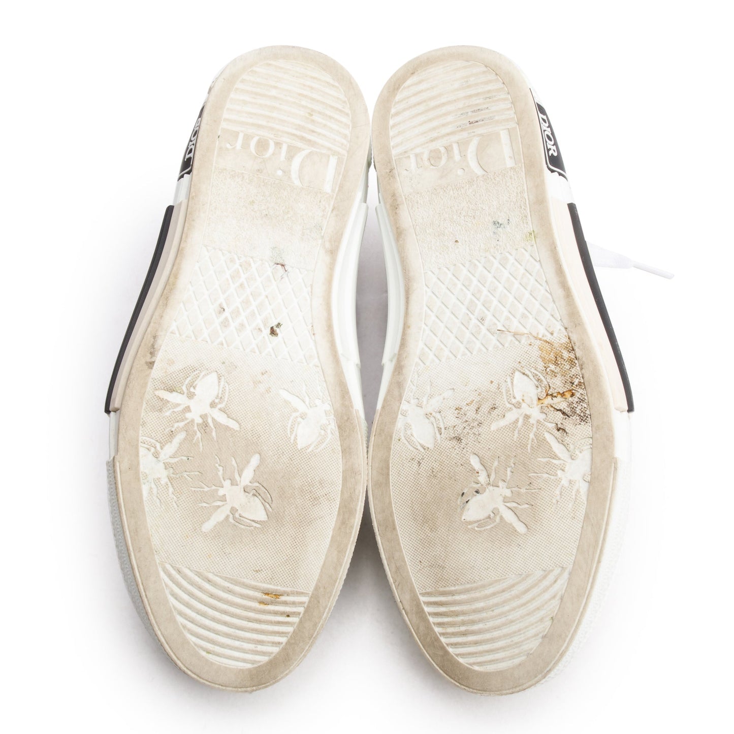 Christian Dior 2023 Black/White Oblique Transparent Canvas B23 Low Sneakers, Size 38