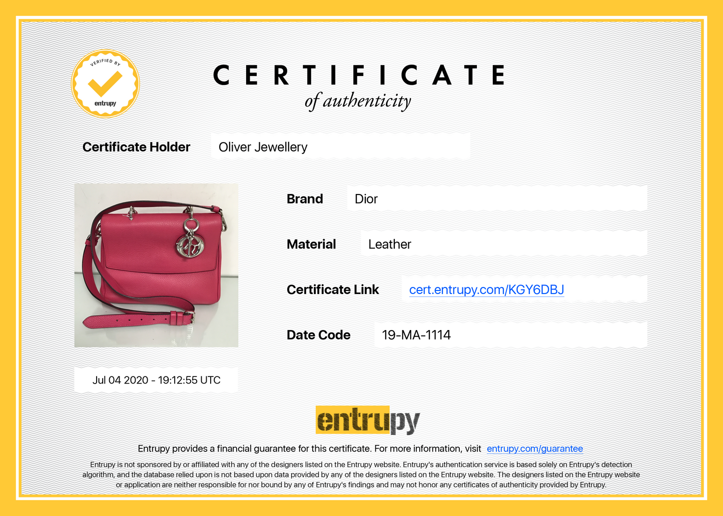 Christian Dior Be Dior Double Flap Bag