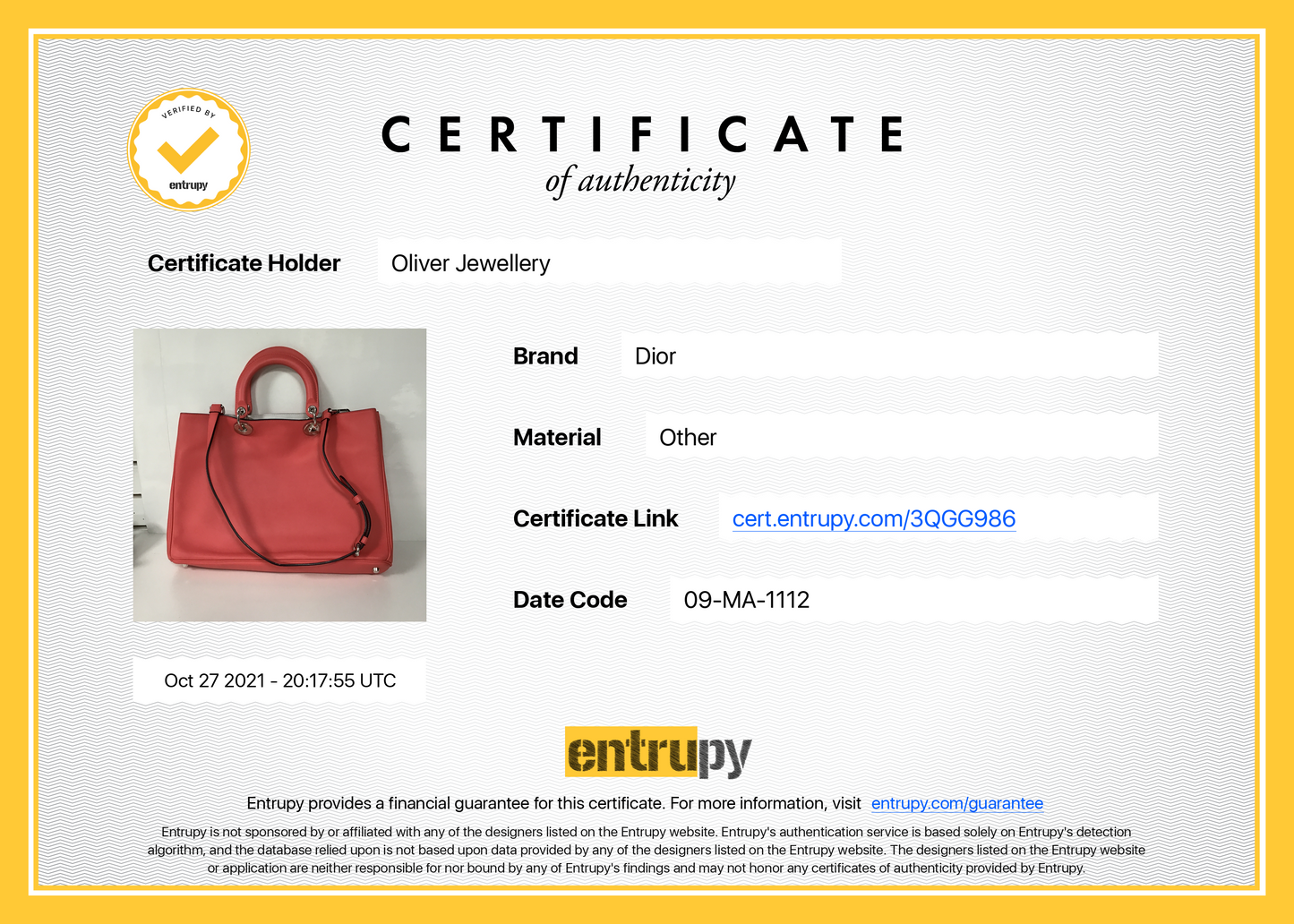 Christian Dior Large Diorissimo Tote