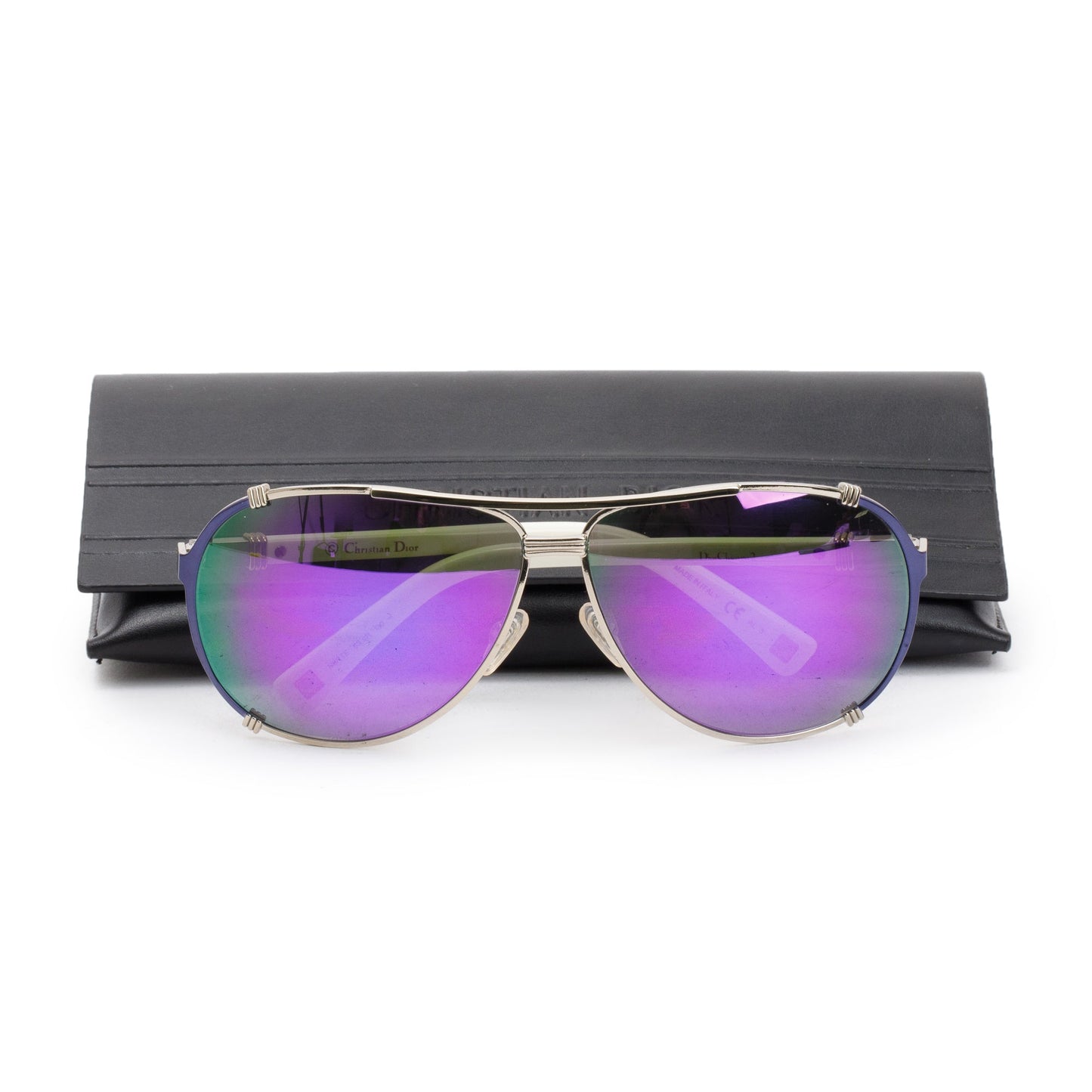 Christian Dior White Acetate DiorChicago2 Aviator Sunglasses