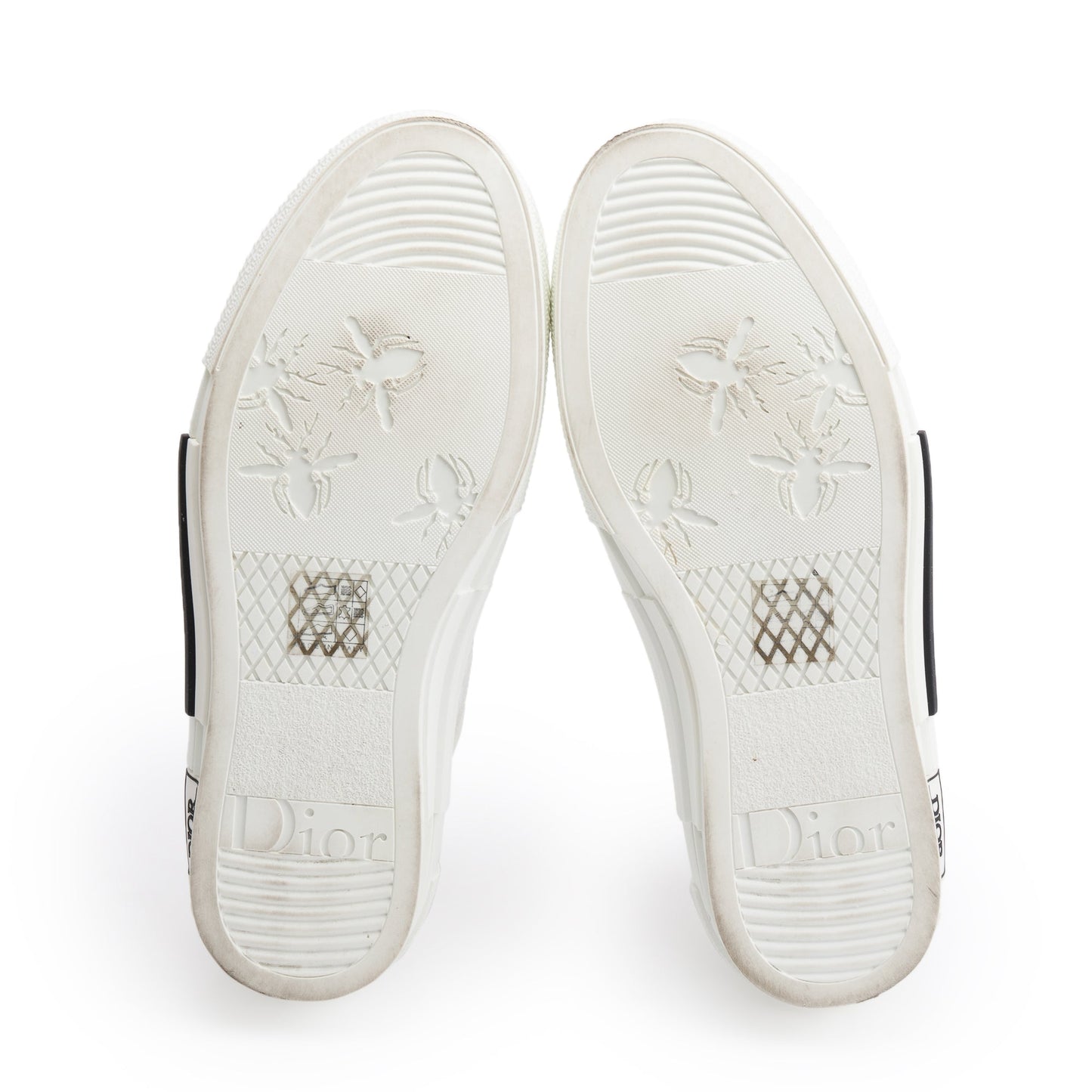 Christian Dior White Oblique Transparent Canvas B23 Low Sneakers, Size 40