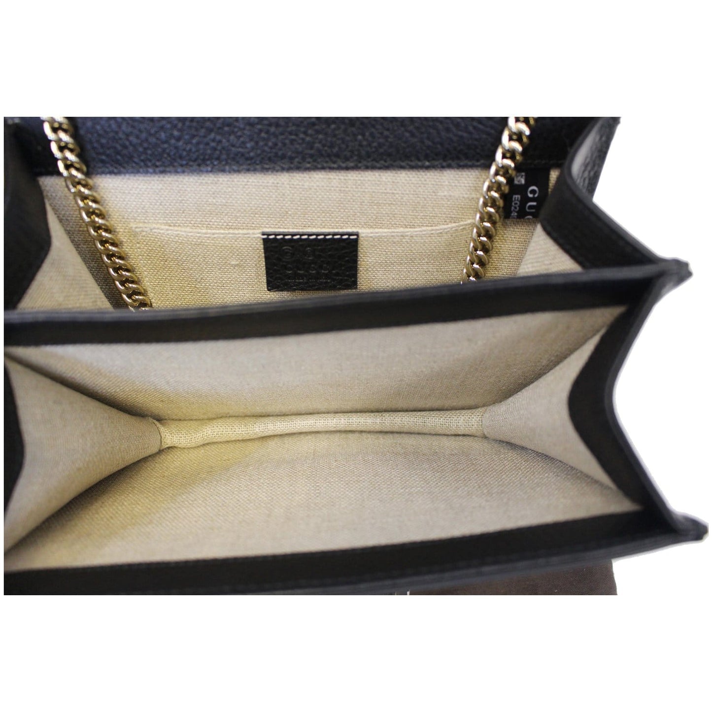 GUCCI Interlocking GG Leather Crossbody Bag Black 510304