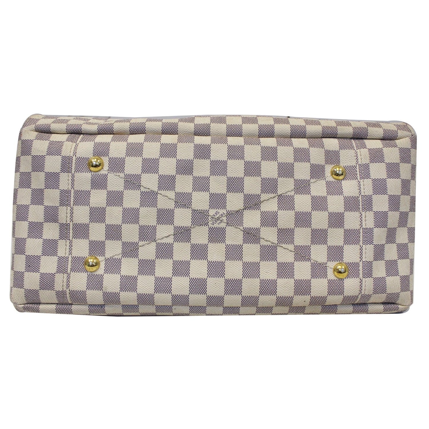 LOUIS VUITTON Artsy MM Damier Azur Shoulder Bag White