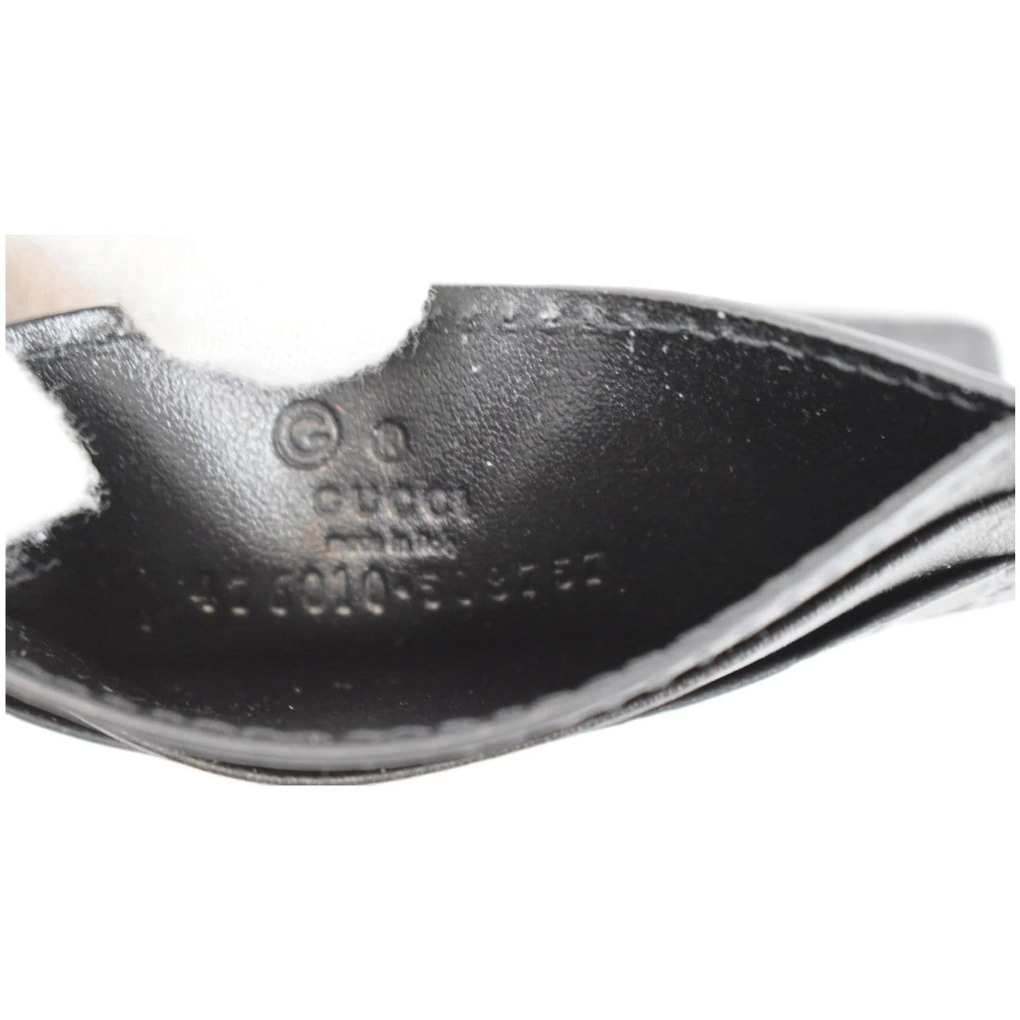 GUCCI Microguccissima Card Case Black 476010