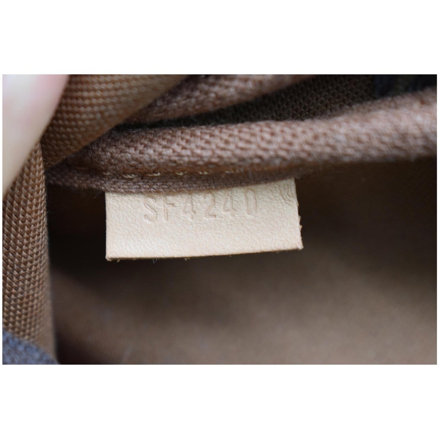 LOUIS VUITTON Mini Pochette Monogram Canvas Accessoires Pouch Brown