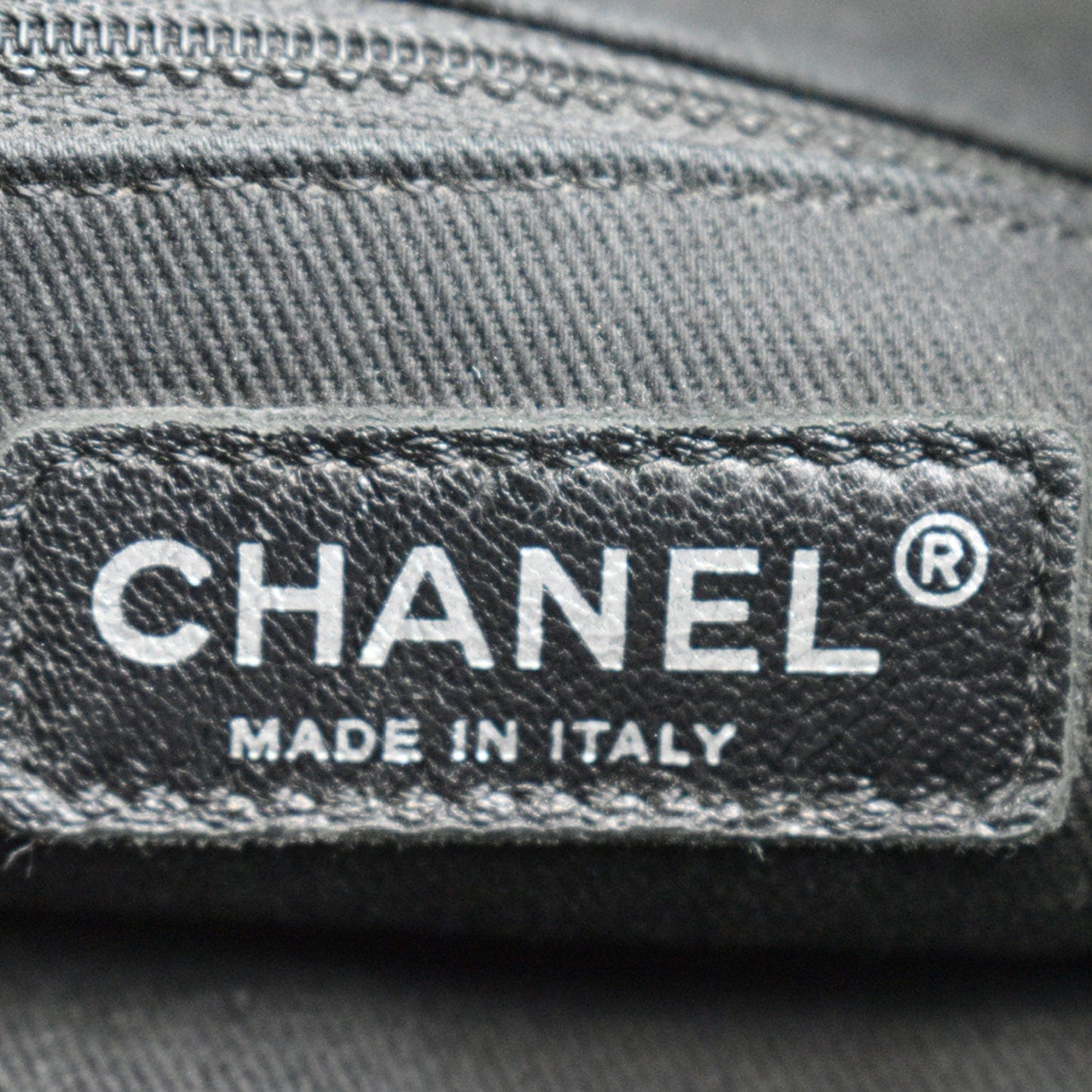 CHANEL Perforated Up In The Air Calfskin Tote Bag Black