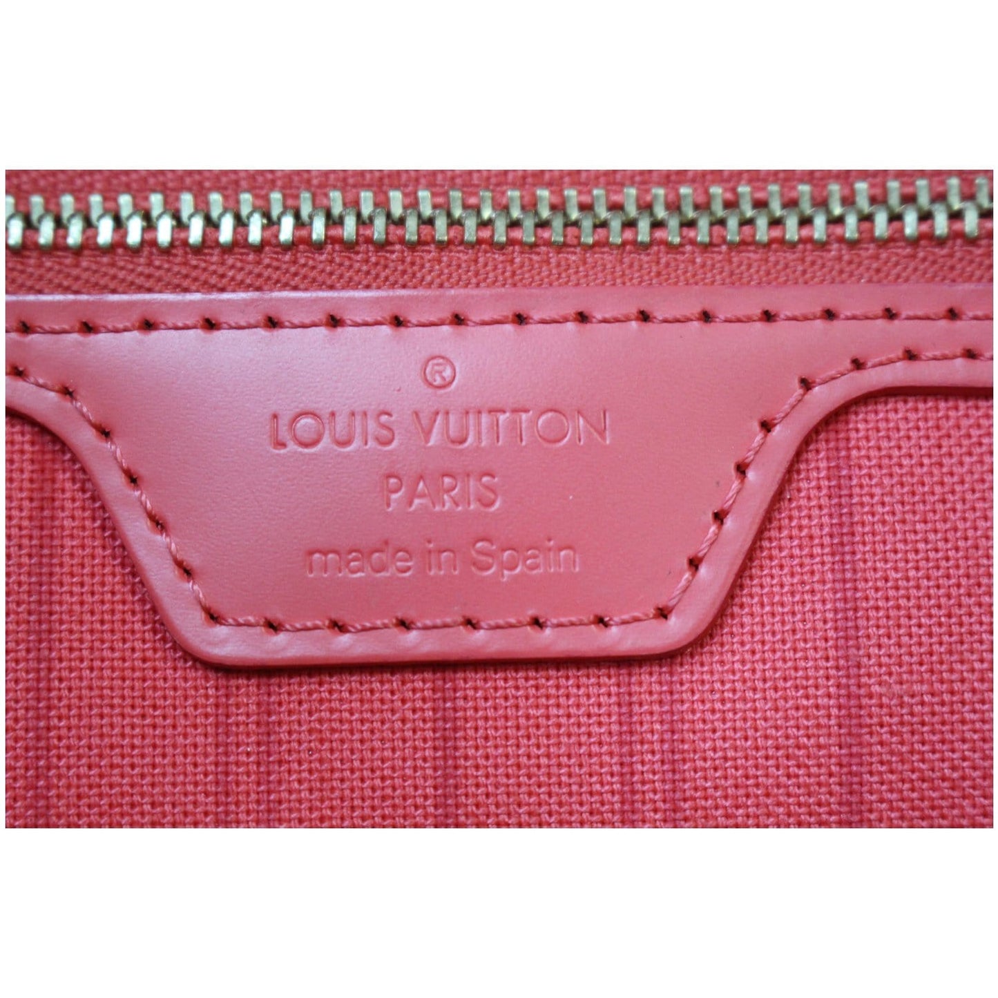 LOUIS VUITTON Neverfull MM Totem Monogram Canvas Tote Shoulder Bag Red