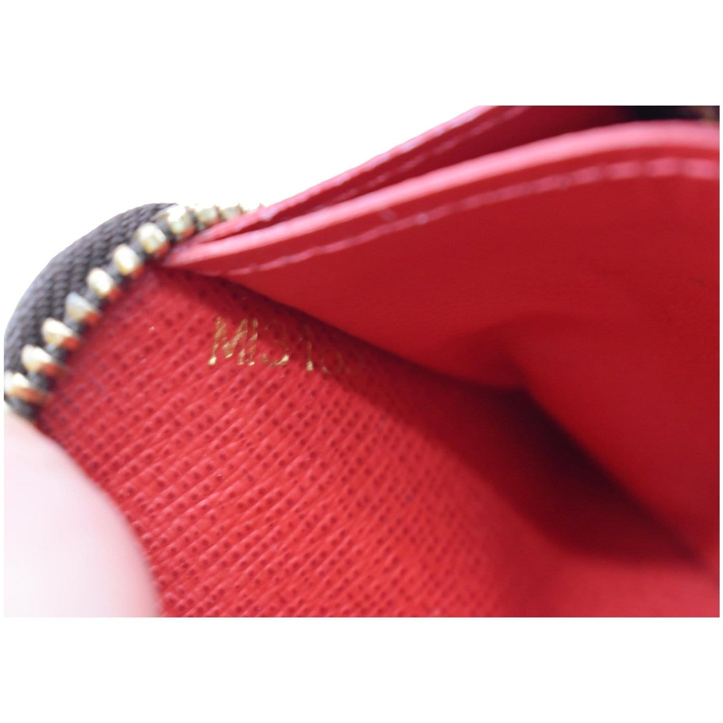 LOUIS VUITTON Clemence Damier Ebene Zippy Wallet Brown