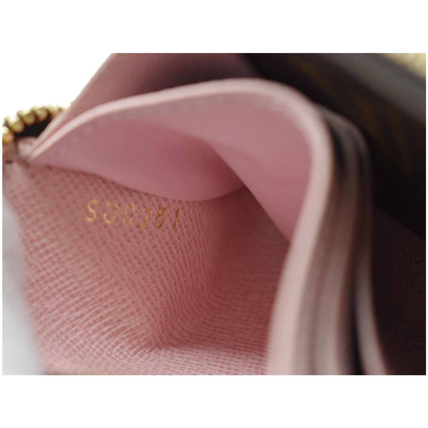 LOUIS VUITTON Clemence Monogram Canvas Zippy Wallet Rose Ballerine