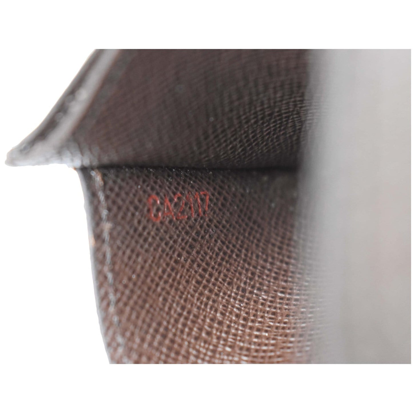 LOUIS VUITTON Damier Ebene Card Holder Brown