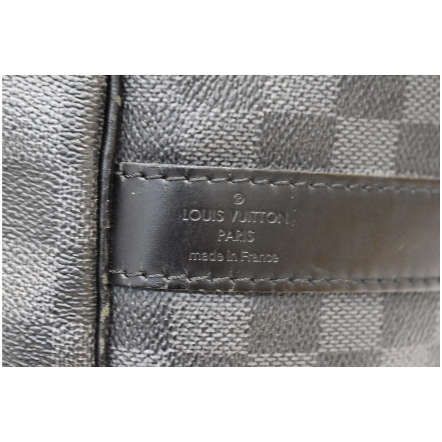LOUIS VUITTON Keepall Bandouliere 55 Damier Graphite Travel Bag Black