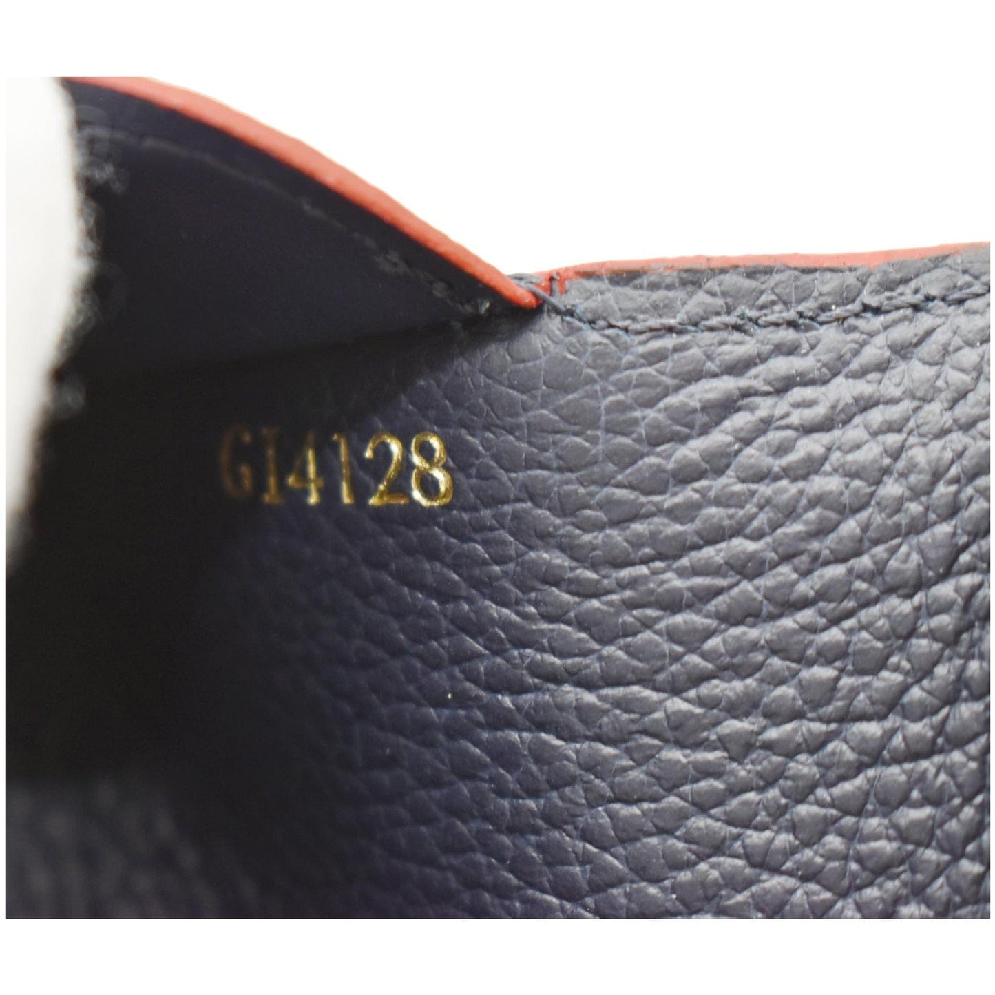 LOUIS VUITTON Multicartes Monogram Empreinte Leather Wallet Marine Rouge