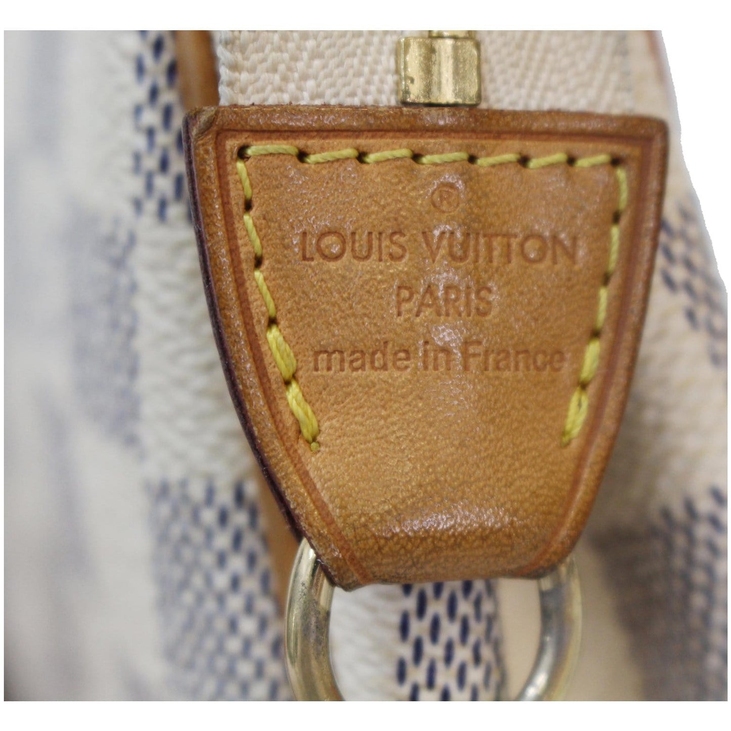 LOUIS VUITTON Pochette Eva Damier Azur Clutch Crossbody Bag White - 15% OFF