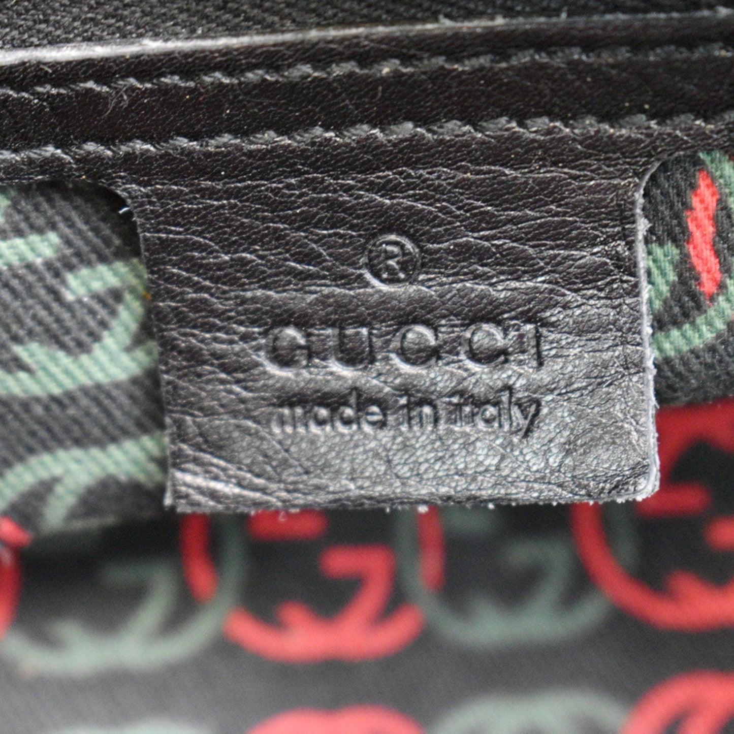 GUCCI Britt Leather Satchel Bag Black 170010