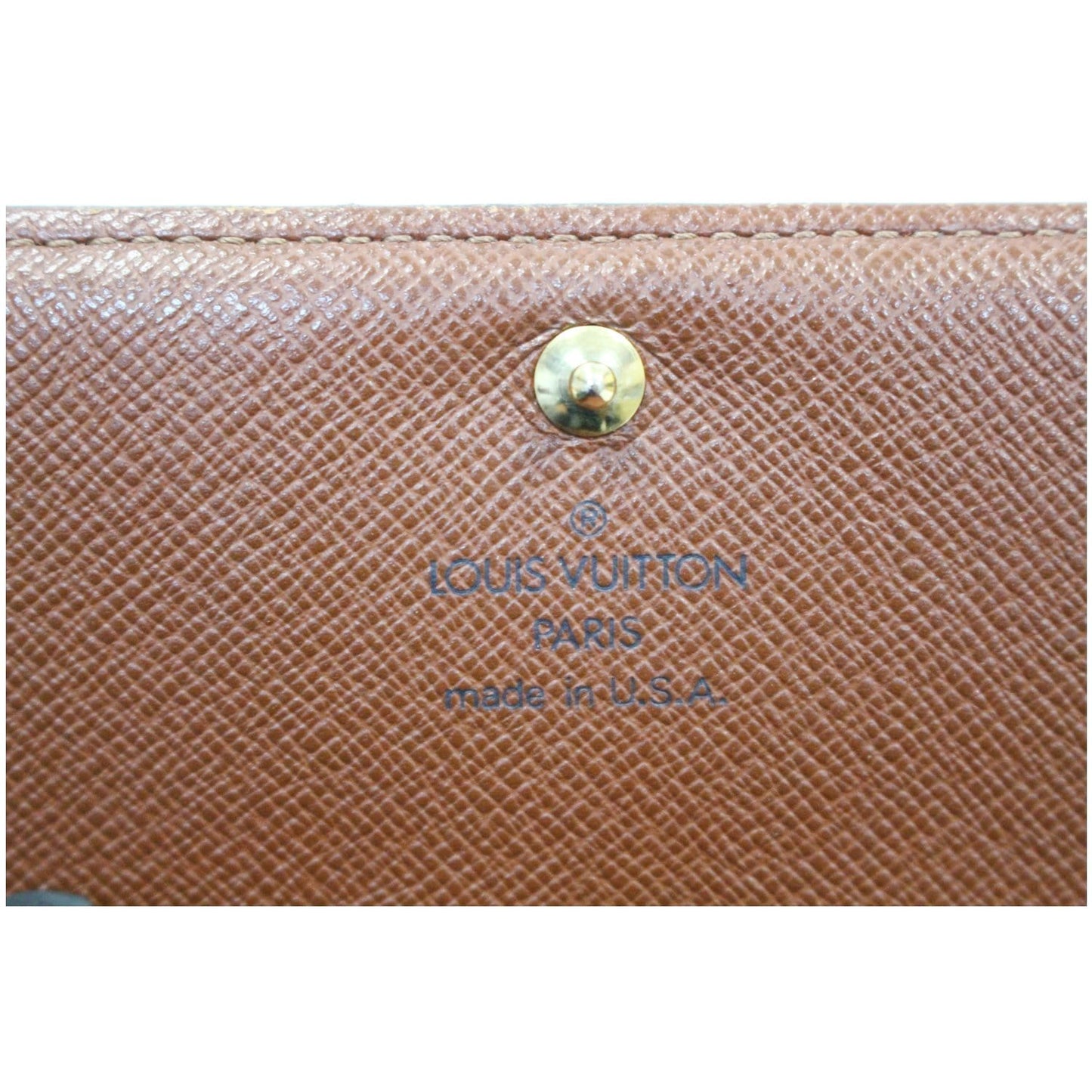 LOUIS VUITTON Porte Monnaie Monogram Billets Tresor Wallet Brown