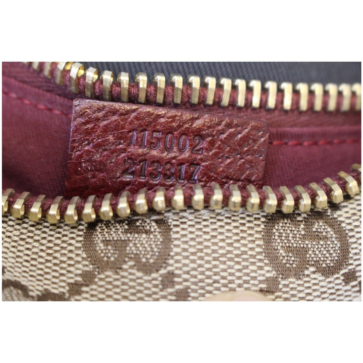 GUCCI GG Canvas Classic Ring Tote Shoulder Bag Beige