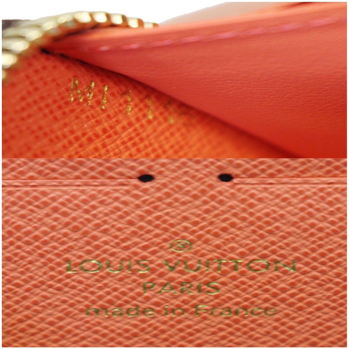 LOUIS VUITTON Clemence Monogram Canvas Wallet Brown